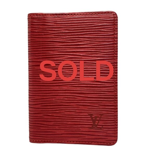 LOUIS VUITTON Organizer de Poshe Rouge Epi - Card Case 182-062725 - Picture 1 of 11